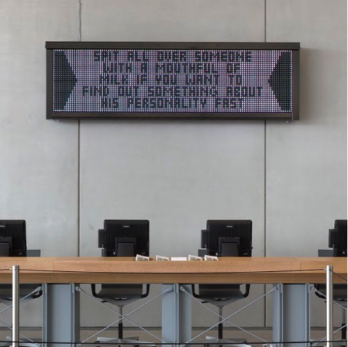 Happy birthday to Whitney Collection artist Jenny Holzer! UNEX Sign #1 (Selections from the Survival