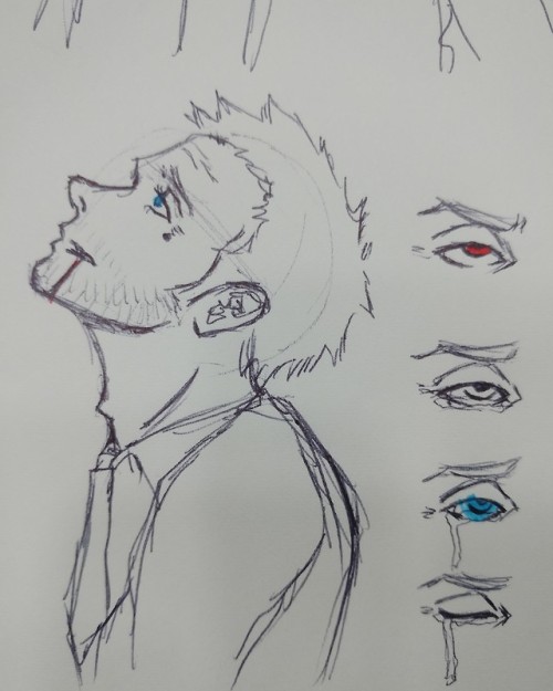 lucifers-perfect-angel: this-darkness-light: lucifer-s-emoji: Drawing some luci at work, Sadly I img