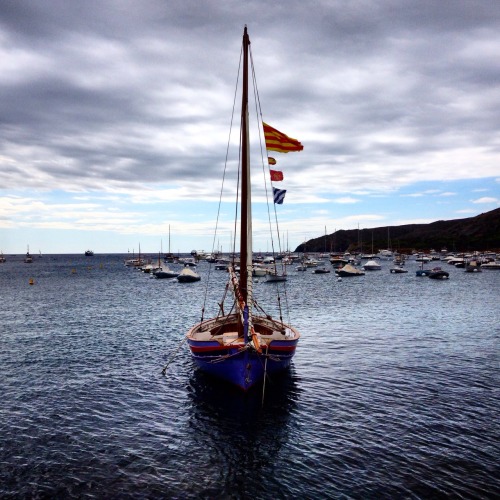 Boat off the Costa Brava.