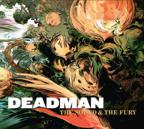 wesleyallsbrook:Fold-out CD cover album art for Deadman’s The Sound and The Fury, design by the Swee