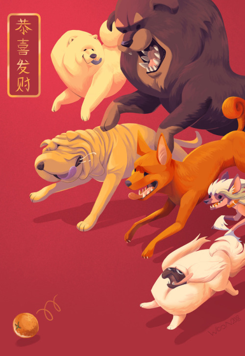 Happy Chinese New Year everyone! This year is a good excuse to draw so many good doggos. Saw lots of