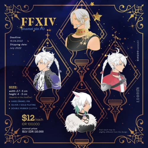 Proudly presents: FFXIV enamel pin collection! I&rsquo;ve been thinking of doing this since Endw