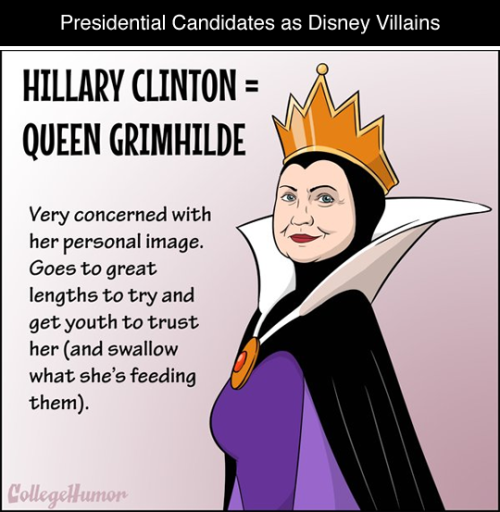 tastefullyoffensive:Why Every Presidential Candidate is Actually a Disney Villain by Nathan Yaffe fo