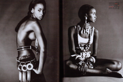 naomihitme: Naomi Campbell and Beverly Peele photographed by Steven Meisel, Vogue Italia Febuary 199