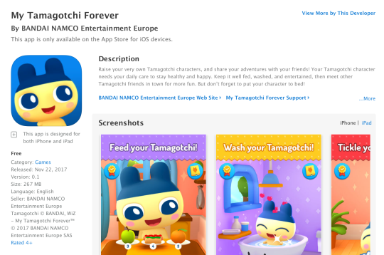 tamagotchi app store