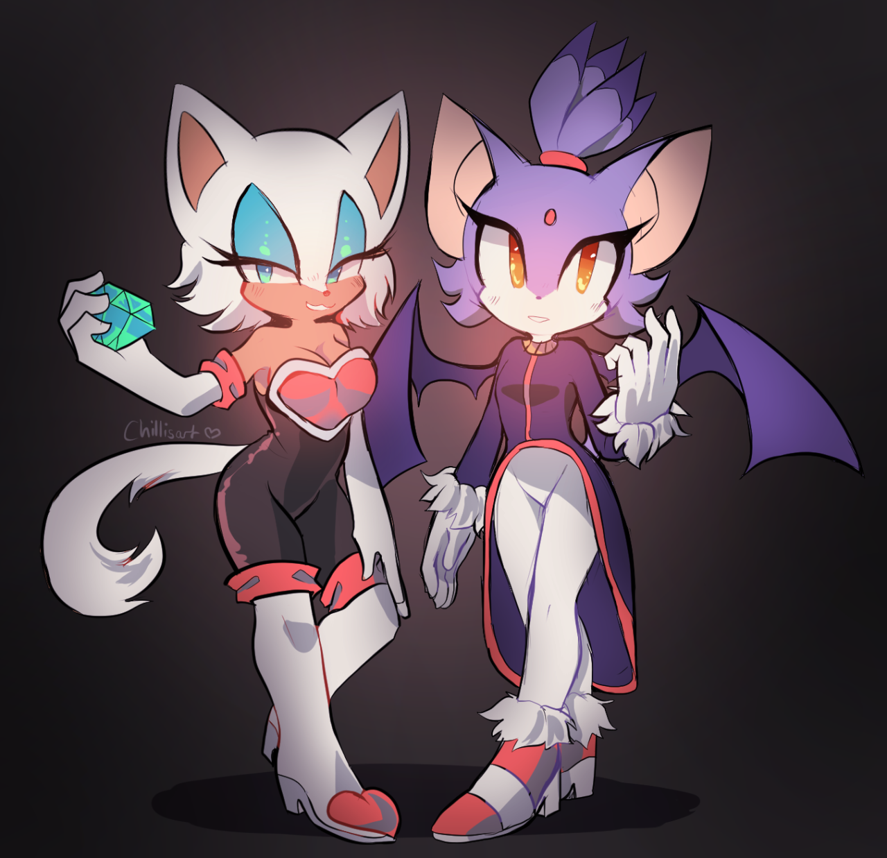 ayacinth:  so my homeslice @terraven suggested rouge the cat and blaze the bat and