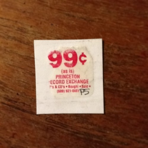 olympicvinyl:  The best I could do. #princetonrecordexchange #recordstorepricetags #records