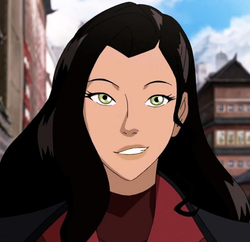 korrasamiisms:queen—asami:Asami Sato with Korra's grin + no make up.  she’s still uber sexy > .<