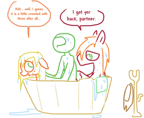 tgweaver:  A friendly pony tries to talk a self-conscious man out of his insecurities
