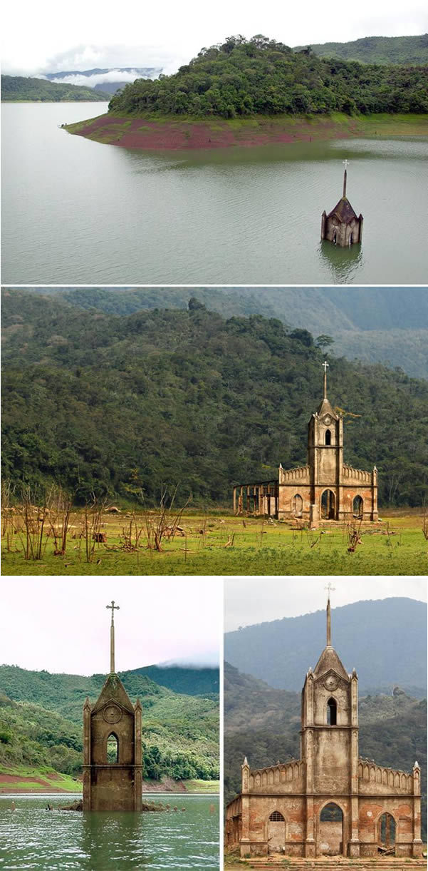 sixpenceee:    The Venezuelan church that resurfaced after 33 years underwater  