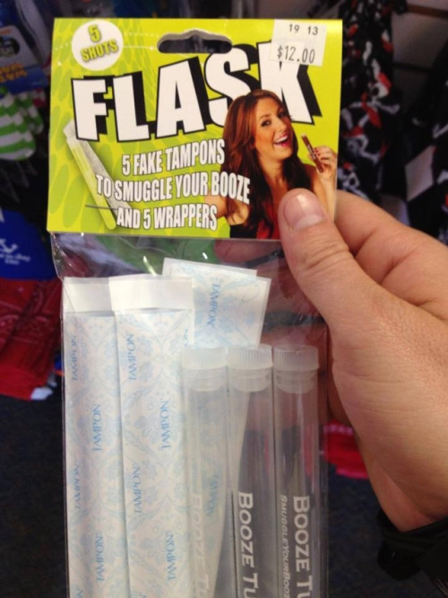 laughingsquid:  Booze-Smuggling Flasks That Look Like Tampons