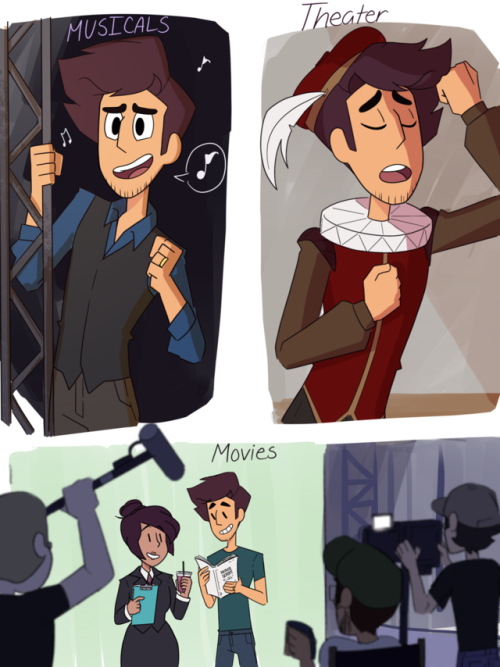 nicorii:  Older Kevin and Jamie doodles! Wanted to draw them doing their types of jobs!   Even though Kevin is rich, I feel like he would eventually like the idea of having a job. Something to show off his skills and features. He wants to be remembered