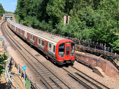A Metropolitan Line Train Approaches Ickenham On Its Way To Uxbridge ,