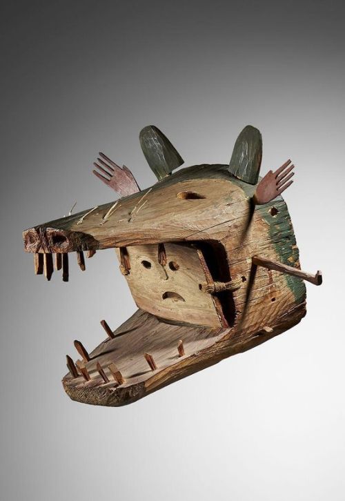 newguineatribalart:Yupik Wolf mask