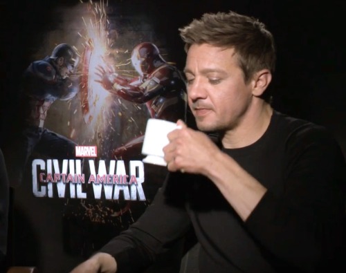 rennered4real: Captain America: Civil War press Jeremy Renner interview collection - some lovely imp