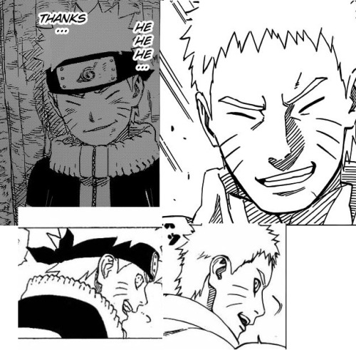 oceanflowerblueandgreen:  So I was randomly, reading some old chapter and noticed this. Everybody is like “he changed so much”. But when you look at this you notice that is the same Naruto you love and adore. :) Sorry for such shitty edit.