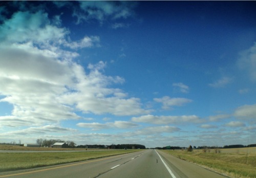 Guerrilla photography improvisation: using the car’s sunshade as a graduated density filter for a dramatic sky. Shot on an iPhone 5 with an Olloclip wide-angle adapter.