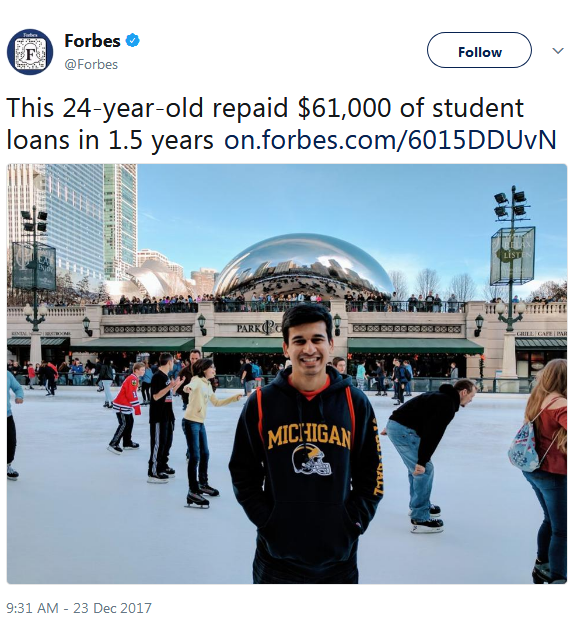 whyyoustabbedme:  When someone actually paying off their student loans makes news,