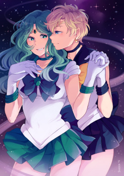 kuikune:uranus/neptune print for desucon ✨  