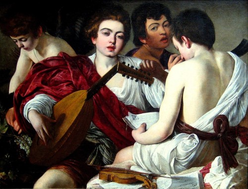 The Musicians (ca. 1595). Michelangelo Merisi Caravaggio (Italian, 1571–1610). Oil o