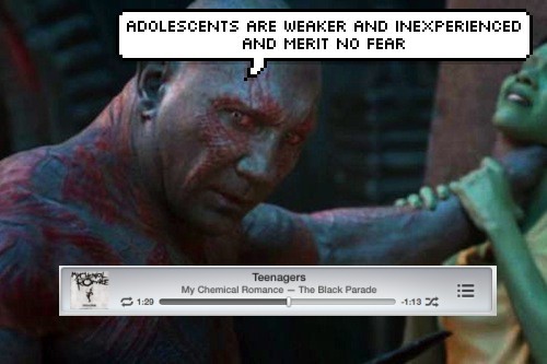 johnhexcarter:  vimoradi-deactivated20180806: Drax listens to some music.  i tried