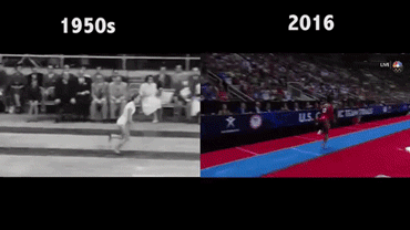 sonoanthony:   procrastinationinsteadofgrading:  dannymrowr:  the-real-eye-to-see:  Gymnastics has come a long compared to that old footage, but this difference is particularly significant for black girls! Because they have never taken seriously our