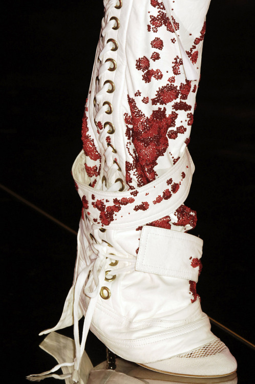 madamecuratrix:  lelaid:  Christian Dior Haute Couture, Spring/Summer 2006  One of my favorite of all haute couture collections. Inspired by the French Revolution. John Galliano brilliantly interprets the blood, violence, and chaos of that time period