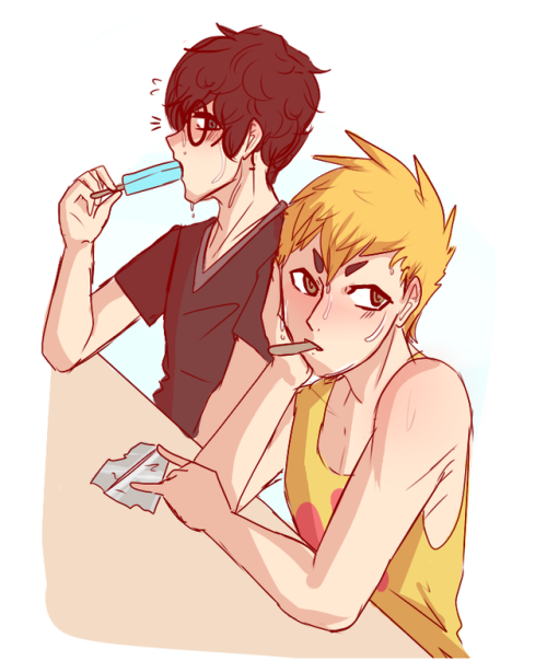 It’s so warm&hellip; so have the two boys eating ice cream.. something I wish I had right 