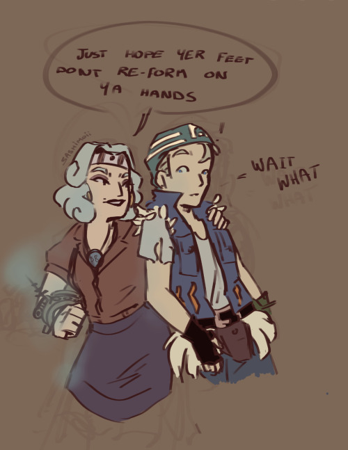 A Drawing I Made Of My And @phil-that-one-khan Fallout Ocs! (Thank You For Listening To My Rambling)