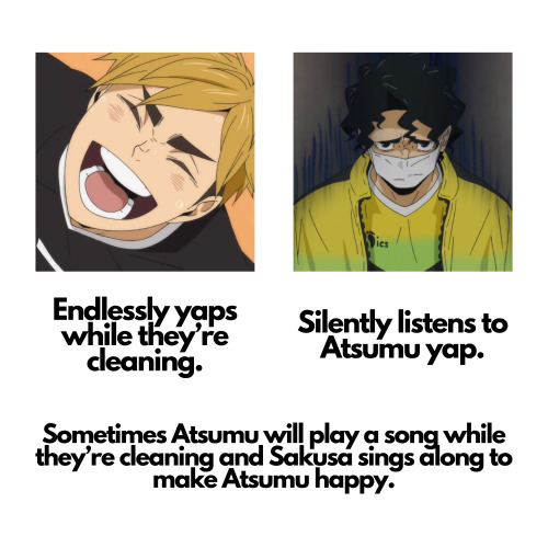 SakuAtsu Headcanons Because I Cannot Sleep.