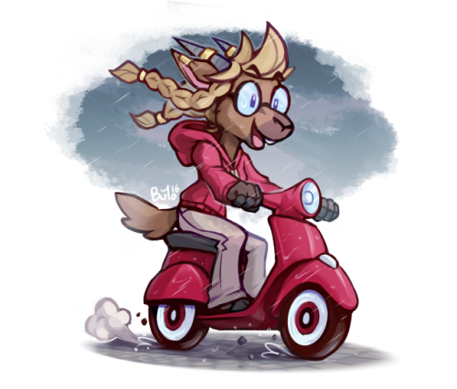 buyobopfever: Commission for @oneflymagpie, of their character Heidi. ZOOM! I’m REALLY happy w