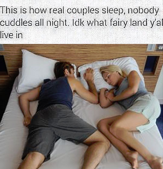SRS Funny — The Way Real Couples Sleep...