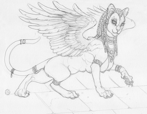 I just had to have Dark Natasha conjure up a sphinx with her con-sketch wizardry :D