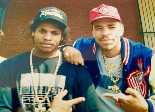 Eazy-e and Ice-T, circa late 1980s