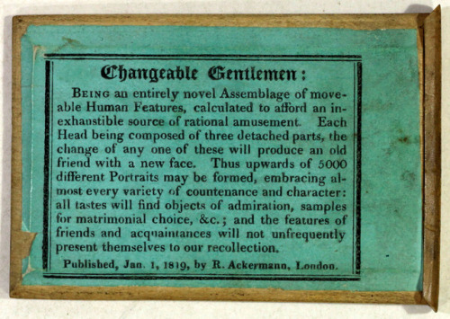 Changeable GentlemenLondon Published by R Ackermann Jan 1 1819 [hand coloured]original wooden box me