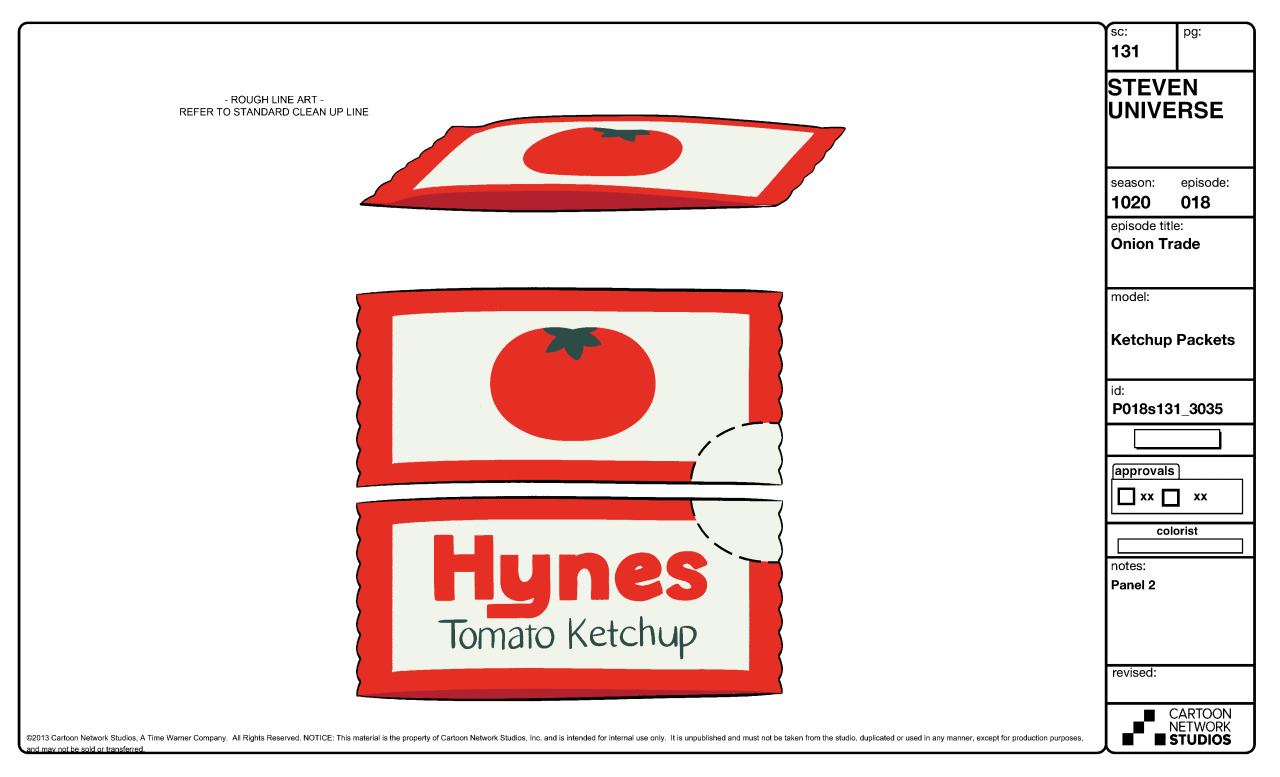 From character designer Danny Hynes:  The official ketchup of Beach City Design by