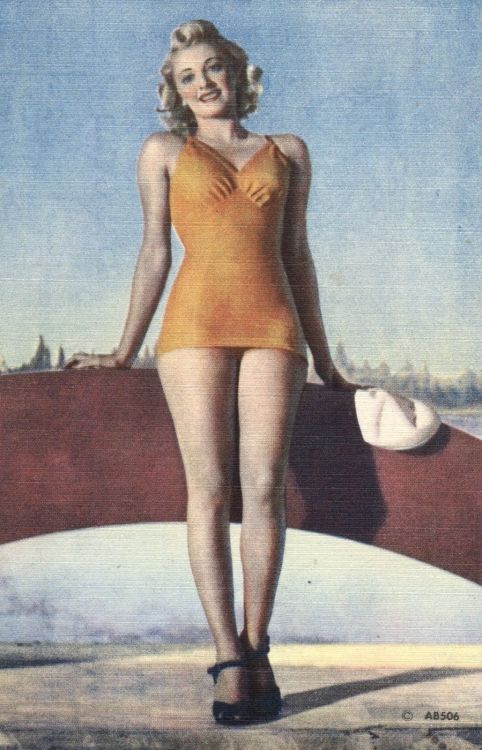 retrogasm:  Vintage linen postcard