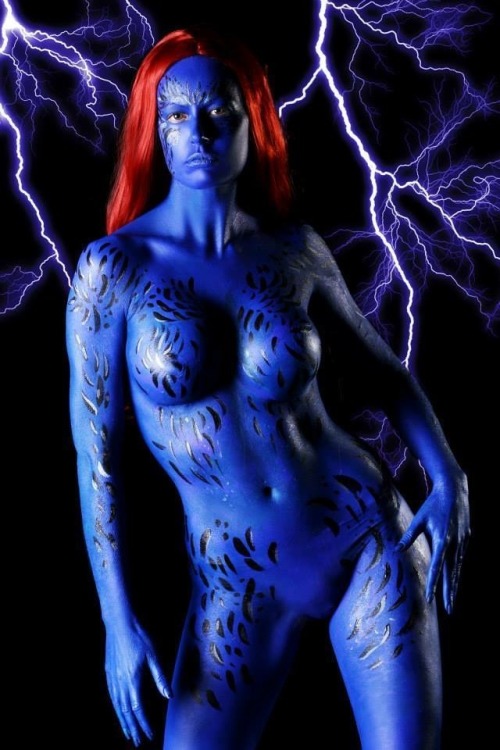 sexynerdgirls:Lady Jaded as MystiquePart of the reason I’ve always love Mystique other than havi