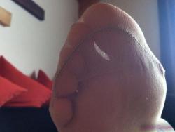 Carostoes:  I Want You To Burry Your Face In My Nyloned Foot, Slave! Inhale My Sexy