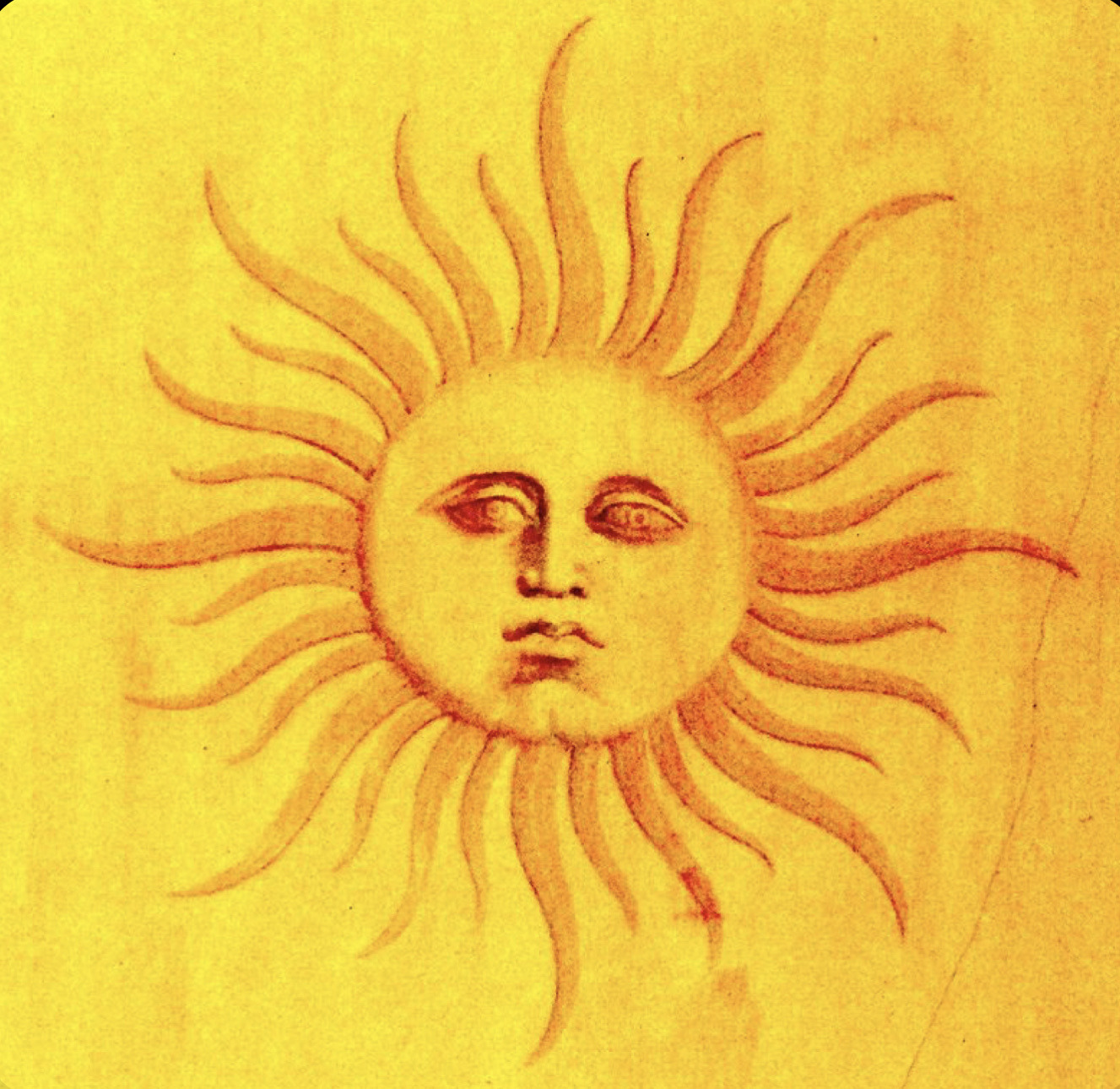 Какое страшное солнце. Солнце рисунок. Солнце рисунок живопись. Старинное изображение солнца. Солнце и Луна живопись.