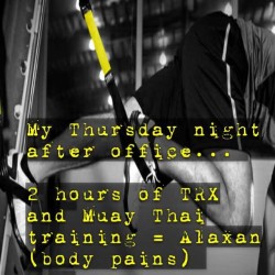 Ang hanap ko ay sakit ng katawan!!! #fit #destress #trx #muaythai @textgramofficial  (at Fitness First Tampines)