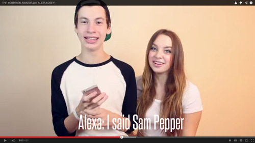 srayne99:  I’ve realized that there seems to be a theme with the answer to “Who Is Most Likely To End Up In Jail” in the Youtuber Superlatives videos Jenn and Rebecca  Joey Graceffa  Marcus and TylerAlexa Losey Kian and Grace           