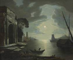 arcadiainteriorana:  A Moonlit Harbour with