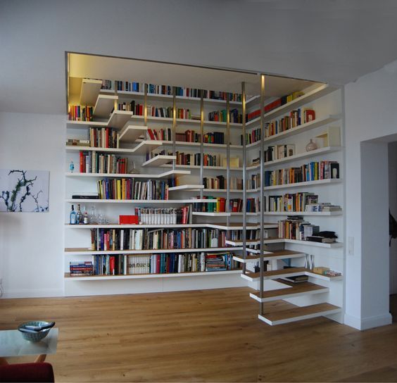thedesignwalker: Bookshelf stair