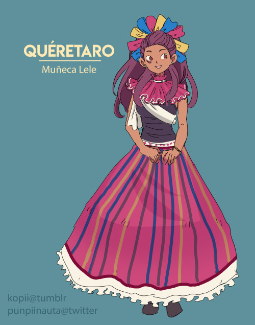 Self indulgent Black Eagle girls wearing traditional Mexico dresses!! :^D happy independence day!! 