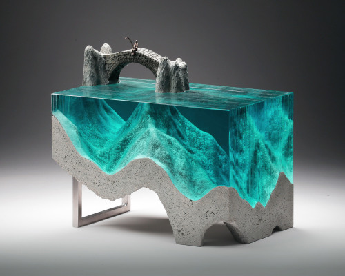 Lustrous Seas of Layered Glass Are Sliced into Cross-Sections in Ben Young’s Sculptures