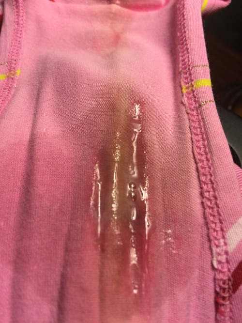 Very large gaping pussies leave HUGE sloppy stains in panties.