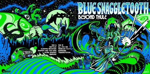 My gatefold art for Blue Snaggletooth&rsquo;s sophomore stoner rock LP, BEYOND THULE. Massive making