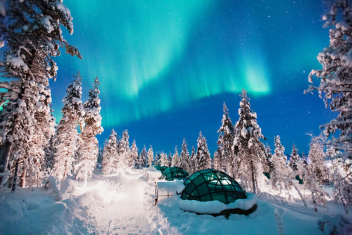my-backroad-song:  The idea of an igloo—especially one in the Finnish wilderness, set  beneath a spectacular Northern Lights display—is as romantic as it gets.  When it comes to practical application however, few among us would  choose a snow shelter