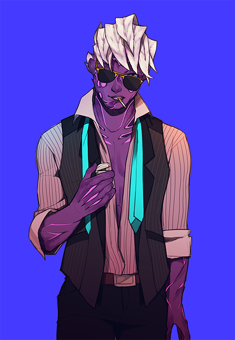 gardenofdawn:  sylvari wearing modern day clothing haha don’t ask 